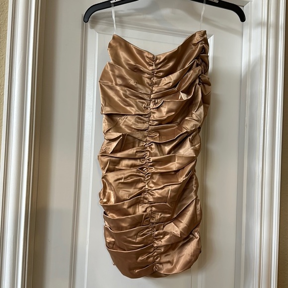Naked‎ Wardrobe The Statement
Champagne (goldish) color Dress size Small NWT - Picture 2 of 6